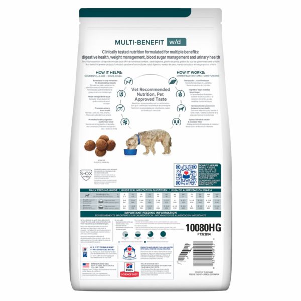 Hill's Prescription Diet w/d Multi-Benefit Dry Dog Food 3.85kg - Image 3