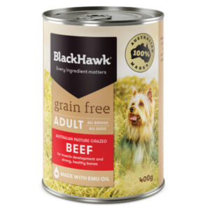 Black Hawk Grain Free Beef Dog Can 400g