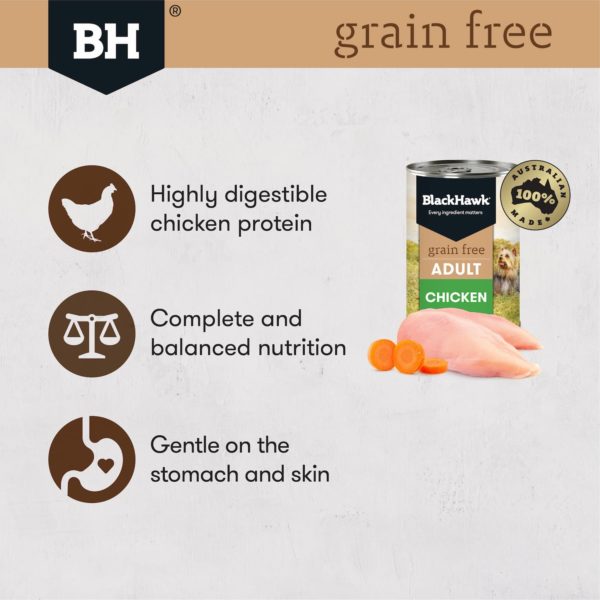 B/Hwk Dog Grain Free Chicken 400g - Image 8