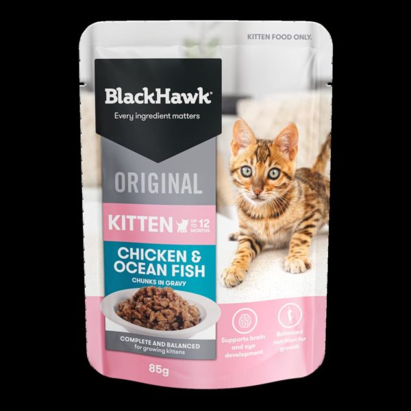 Black Hawk Original Kitten Chicken & Ocean Fish 85g - Image 2