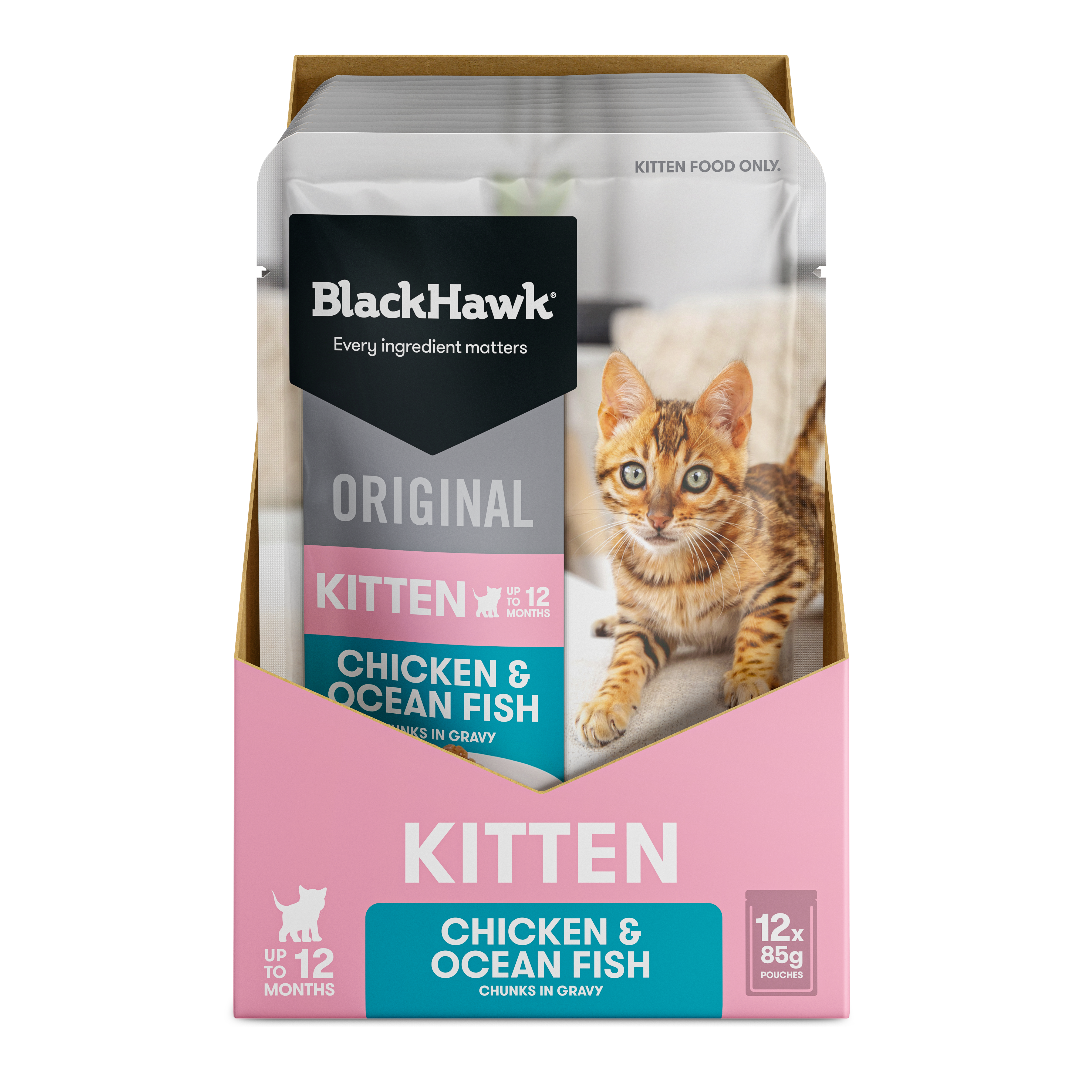 Black Hawk Original Kitten Chicken & Fish in Gravy Wet Cat Food