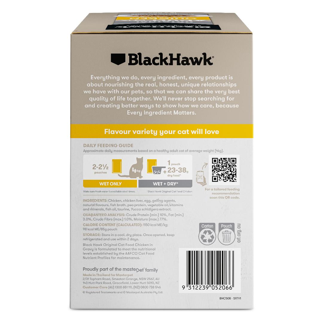 Black Hawk Original Adult Chicken in Gravy Wet Cat Food - Image 2