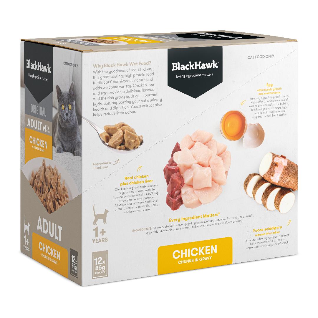 Black Hawk Original Adult Chicken in Gravy Wet Cat Food - Image 3