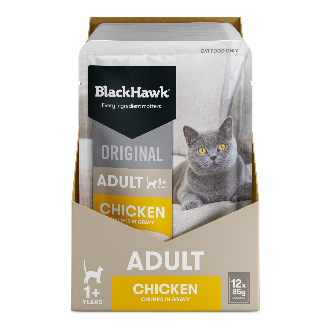 Black Hawk Original Adult Chicken in Gravy Wet Cat Food