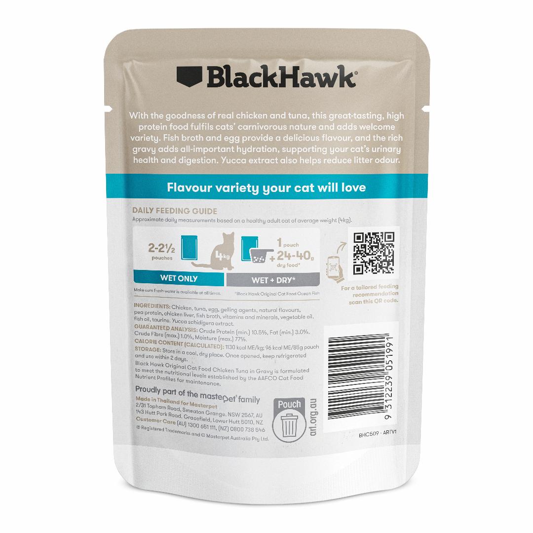 Black Hawk Original Adult Chicken & Tuna in Gravy Wet Cat Food - Image 6