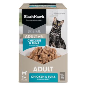 Black Hawk Original Adult Chicken & Tuna in Gravy Wet Cat Food