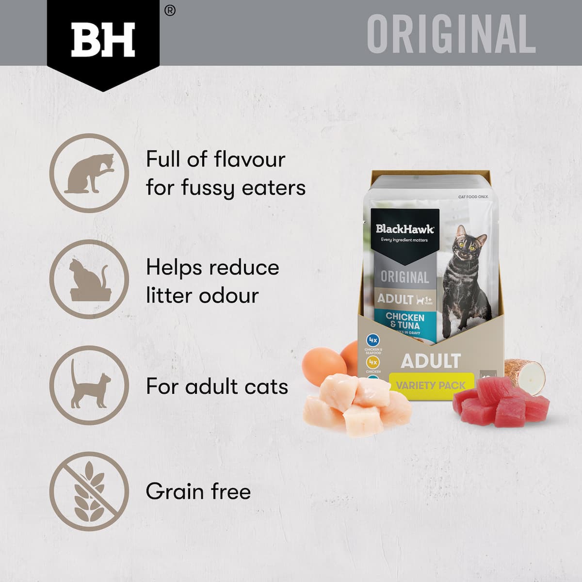 Black Hawk Original Cat Food Variety Pack in Gravy 85g - Image 13