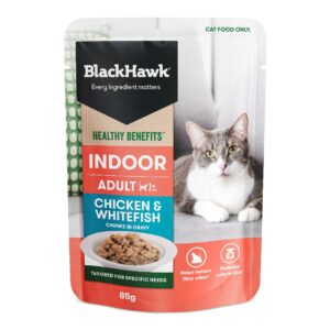 Black Hawk Healthy Benefits Adult Indoor Chicken & Fish in Gravy Wet Cat Food