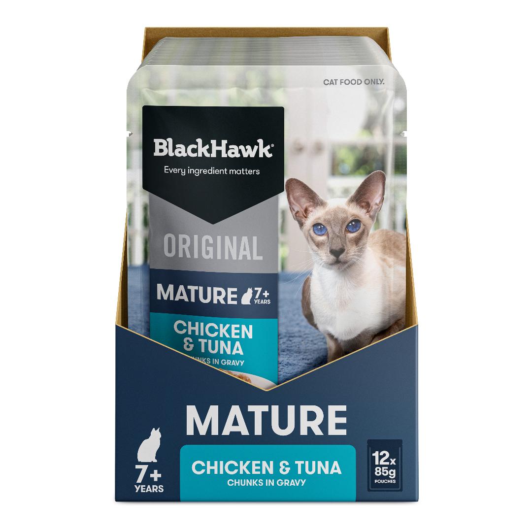 Black Hawk Original Adult Mature Chicken & Tuna in Gravy Wet Cat Food - Image 7