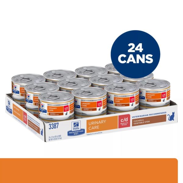 Hill's Prescription Diet c/d Multicare Stress Urinary Care Chicken & Vegetable Stew Canned Cat Food - Image 4
