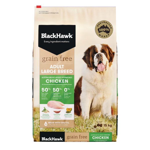 Black Hawk Dog Large Breed Grain Free Chicken 15kg