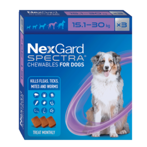 NexGard Spectra Flea, Tick & Worm Chewable (15.1–30 kg)