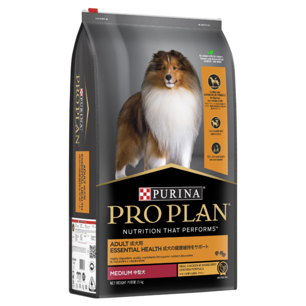 PRO PLAN? | Essential Health | Dry Dog Food | Medium Breeds | Chicken | 15Kg