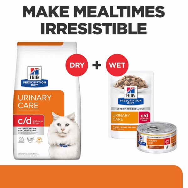 Hill's Prescription Diet c/d Multicare Stress Urinary Care Chicken & Vegetable Stew Canned Cat Food - Image 3